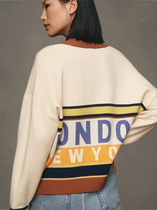 Maeve Sweaters - Anthropologie The Montana Mock-Neck Half-Zip Sweater by Maeve XS Brown Motif